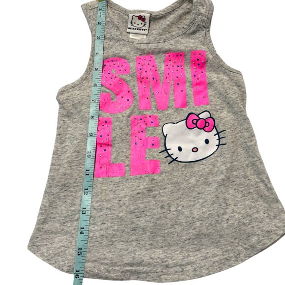 Hello Kitty by Sanrio girl's Smile gray and pink tank top sz XS - Picture 8 of 8